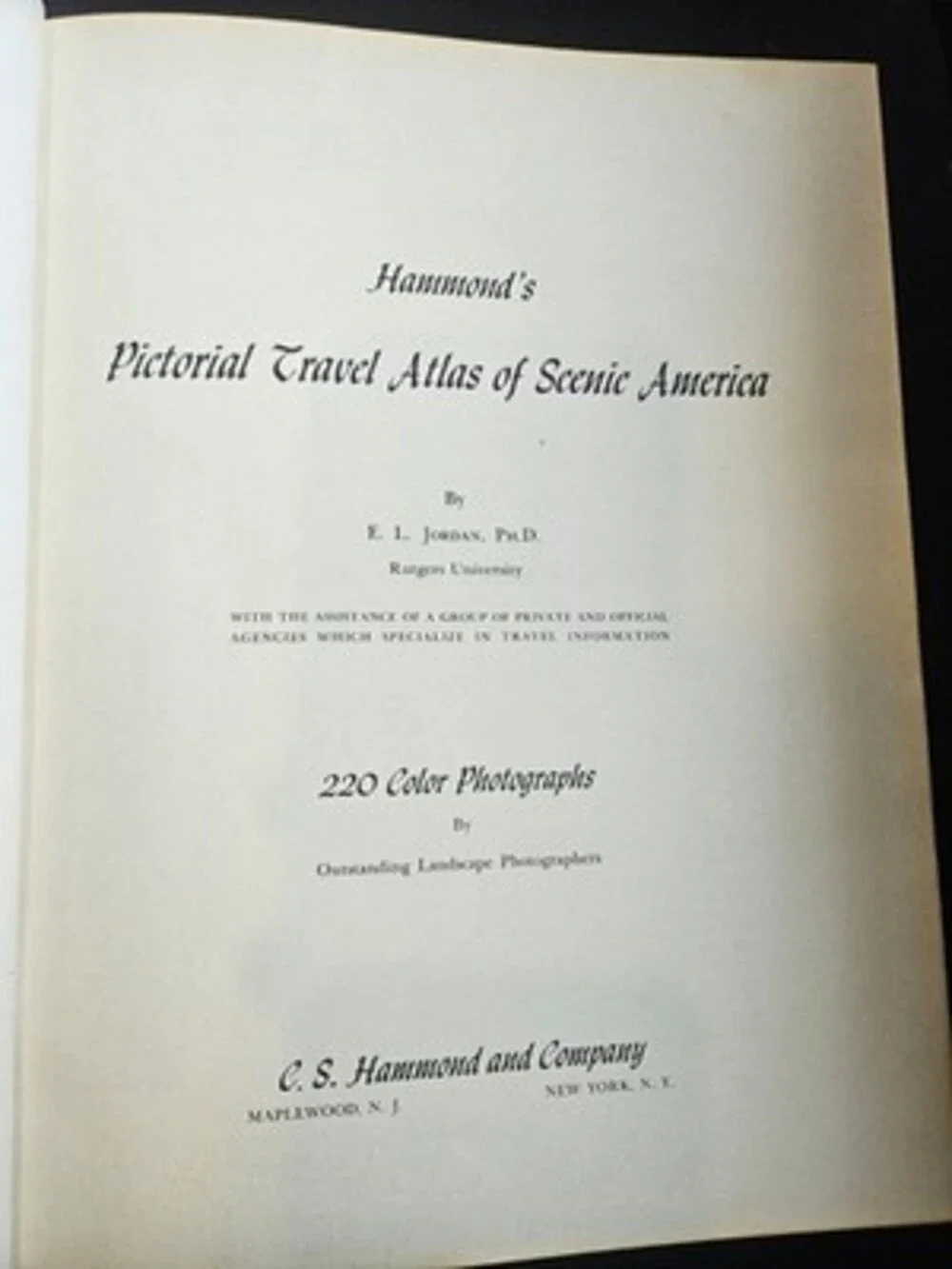 Travel Encyclopedia of America by Hammond HC 1958